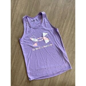 Under Armour Women Charge Loose Purple Tank Top Semi Fitted Heat Gear Y2k Size M